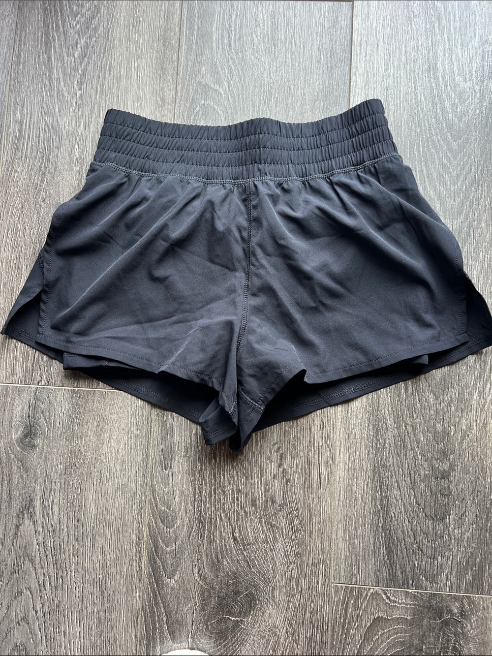 90 Degree By Reflex Black Women’s Athletic Shorts with Smocked Waistband
